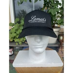 Black Lamar's Sporting Club Charleston Trucker Hat Mesh OTTO Polyblend NWOT